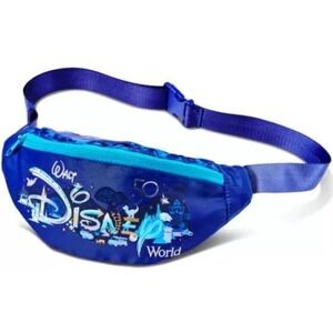 Disney Walt Disney‎ World 50th Anniversary Belt Bag Fanny Pack Blue NEW